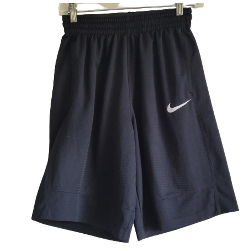 Nike Men's Black Logo Elastic Waist Athletic Sport Gym Basketball Shorts Size S